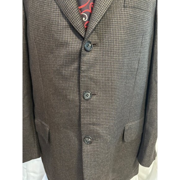 Brioni Palatino Blazer Men's 42L Cashmere 3-Button Brown Black Houndstooth - Picture 3 of 11